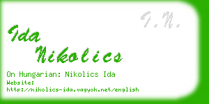 ida nikolics business card